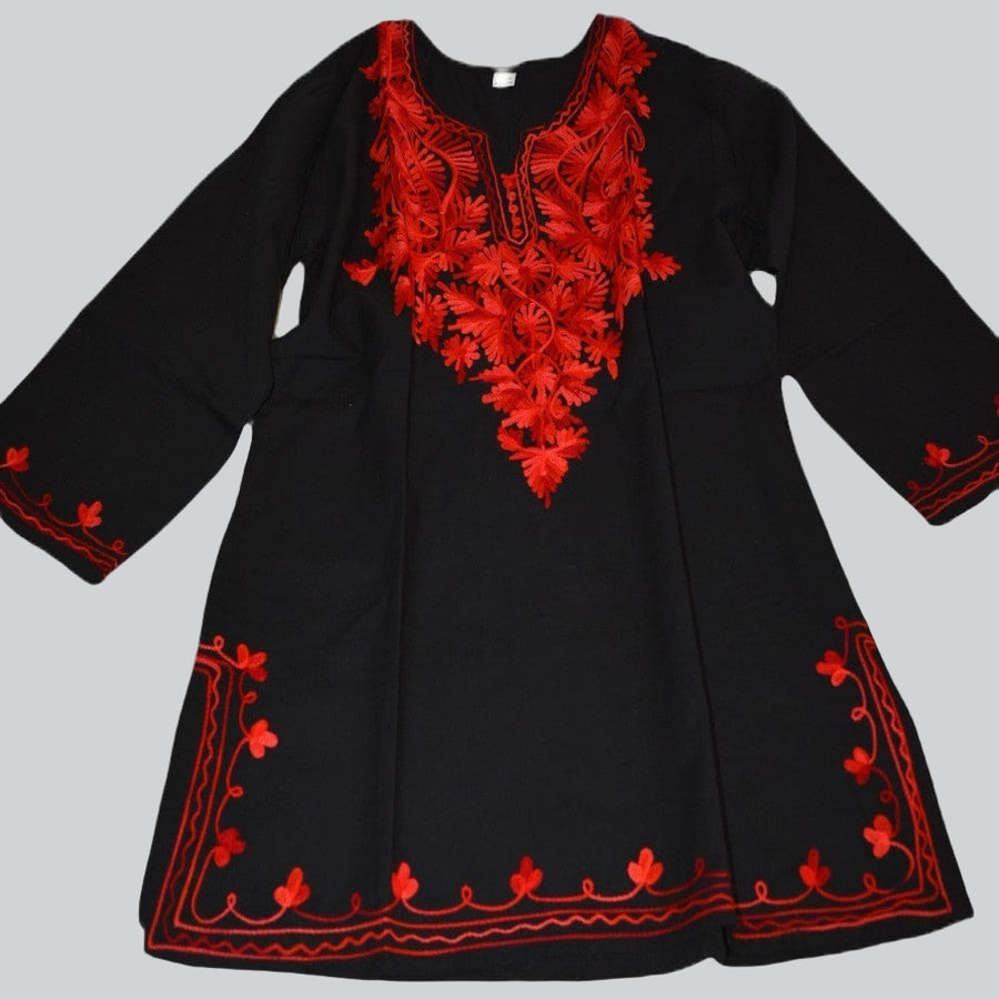 Bluza/Tunica din bumbac cu Broderie Kashmiri -> Cod: KASHMIRI1 - Bluza tunica cu broderie Kashmiri