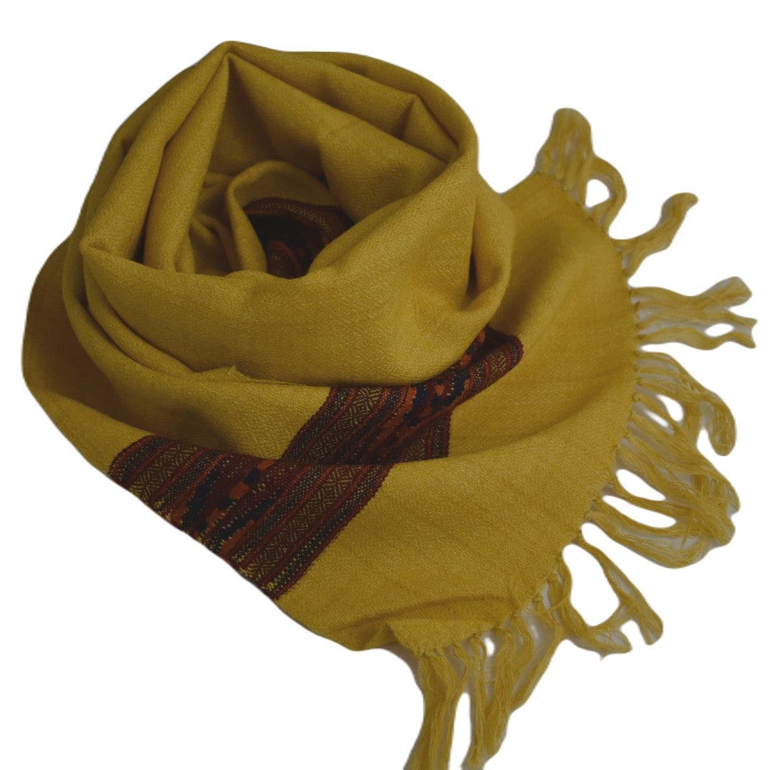 Esarfa - Fular Unisex din Lana de Yak & Merino - Sunny Mustard - > Cod: NEWYAK10 - Esarfa Fular din lana de Yak & Merino