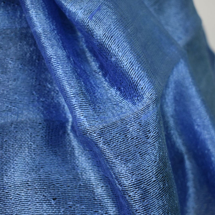 Esarfa-Sal din Matase Naturala Dupioni Raw Silk - Blue Ciel -> Cod: DupionSilk8 - esarfa sal din matase naturala dupioni raw silk