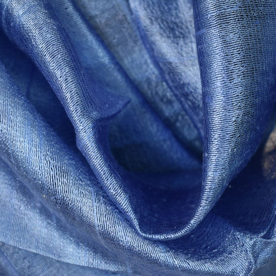 Esarfa-Sal din Matase Naturala Dupioni Raw Silk - Blue Ciel -> Cod: DupionSilk8 - esarfa sal din matase naturala dupioni raw silk