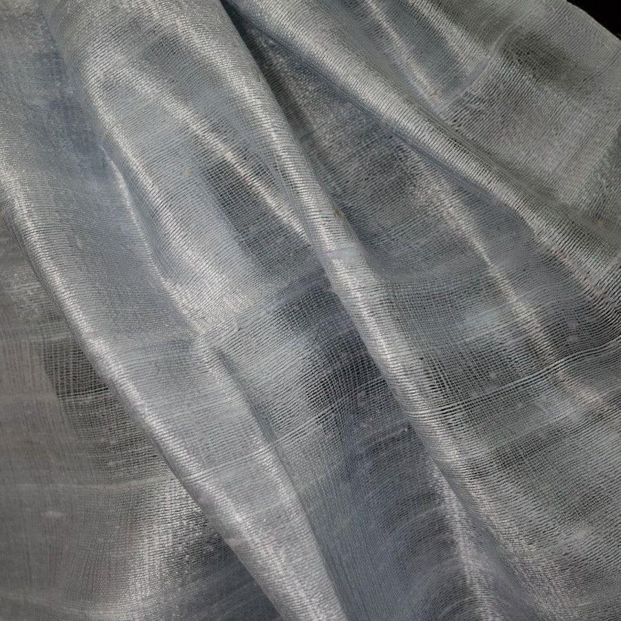 Esarfa-Sal din Matase Naturala Dupioni Raw Silk - Blue Gray -> Cod: DupionSilk7 - esarfa sal din matase naturala dupioni raw silk