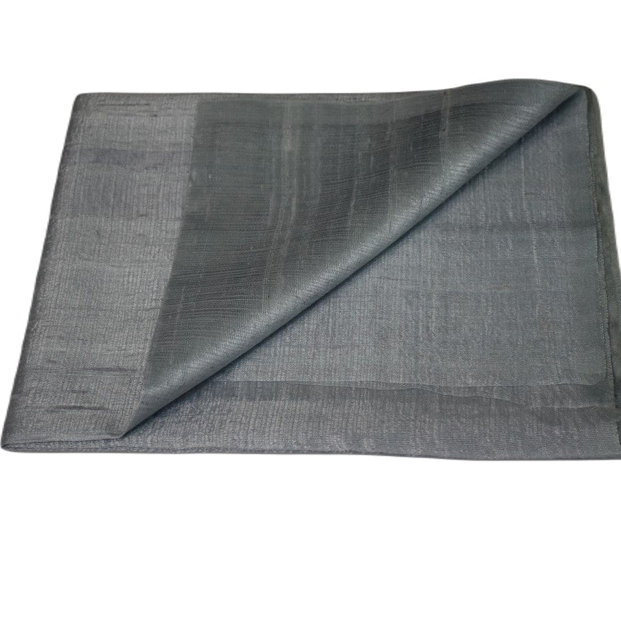 Esarfa-Sal din Matase Naturala Dupioni Raw Silk - Blue Gray -> Cod: DupionSilk7 - esarfa sal din matase naturala dupioni raw silk