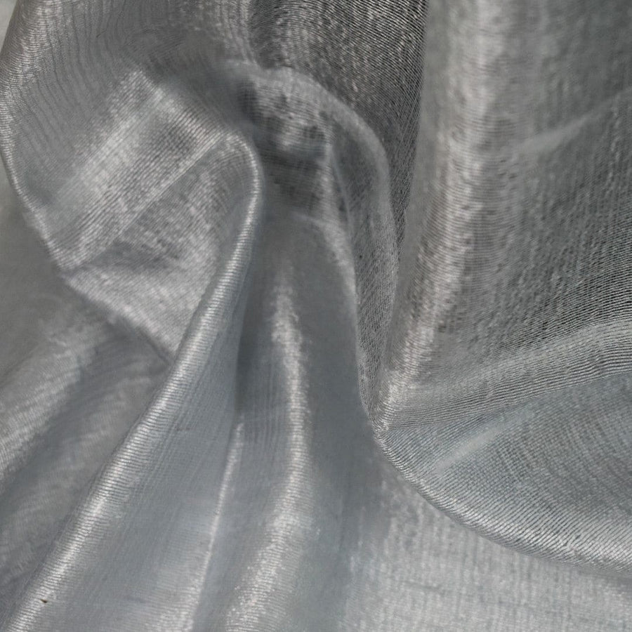 Esarfa-Sal din Matase Naturala Dupioni Raw Silk - Blue Gray -> Cod: DupionSilk7 - esarfa sal din matase naturala dupioni raw silk