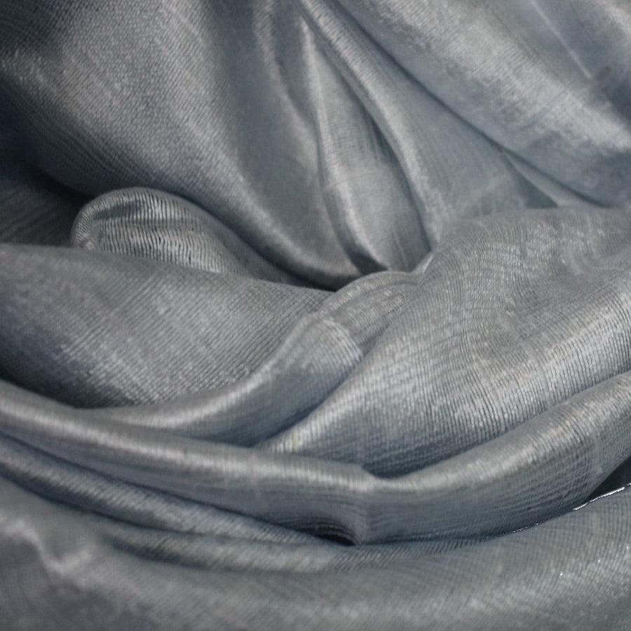 Esarfa-Sal din Matase Naturala Dupioni Raw Silk - Blue Gray -> Cod: DupionSilk7 - esarfa sal din matase naturala dupioni raw silk