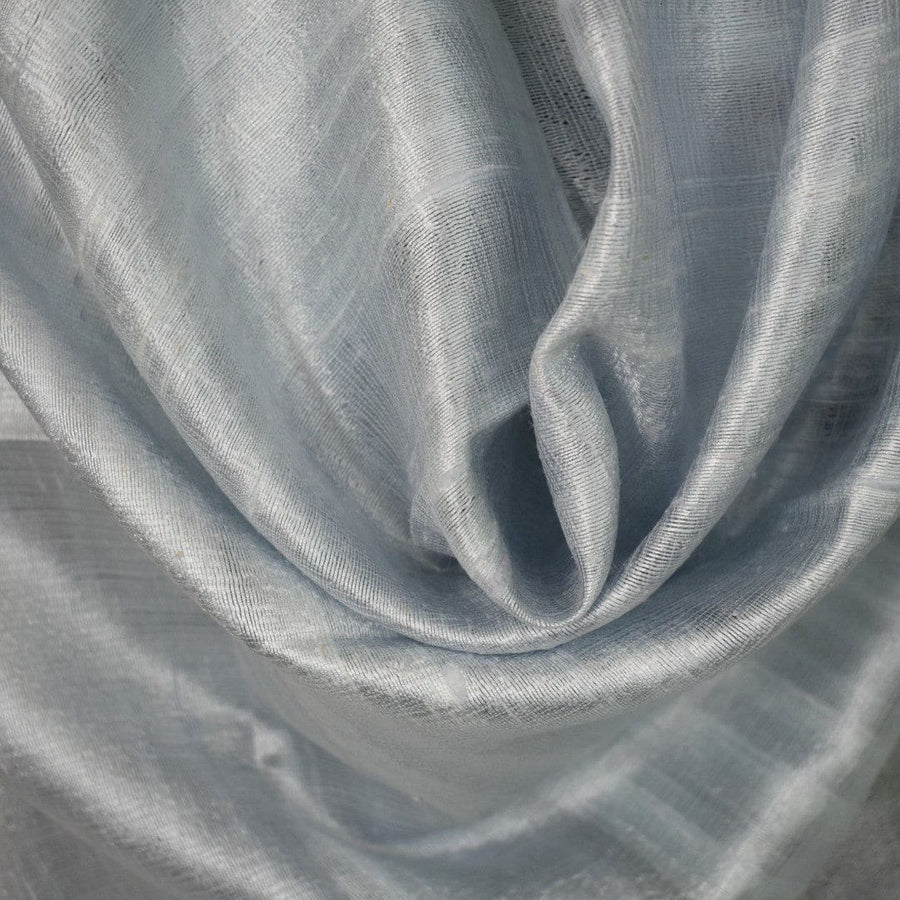 Esarfa-Sal din Matase Naturala Dupioni Raw Silk - Blue Gray -> Cod: DupionSilk7 - esarfa sal din matase naturala dupioni raw silk