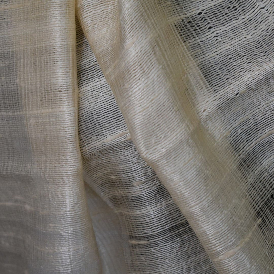 Esarfa-Sal din Matase Naturala Dupioni Raw Silk - Ivory Beige-> Cod: DupionSilk3 - esarfa sal din matase naturala dupioni raw silk