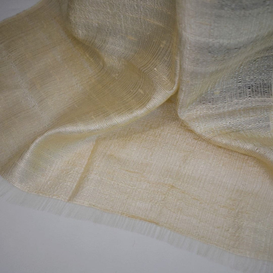 Esarfa-Sal din Matase Naturala Dupioni Raw Silk - Ivory Beige-> Cod: DupionSilk3 - esarfa sal din matase naturala dupioni raw silk