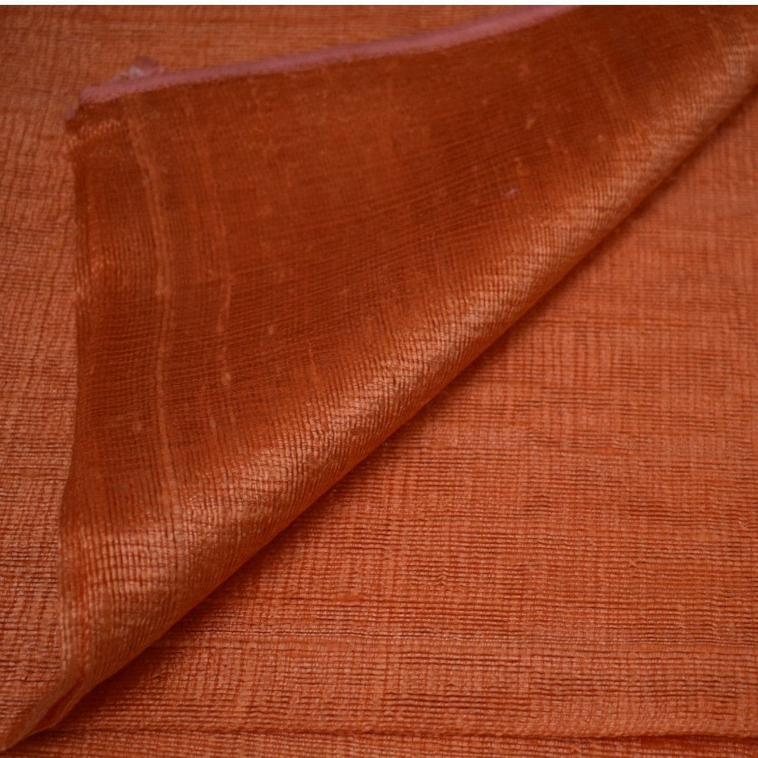 Esarfa-Sal din Matase Naturala Dupioni Raw Silk - Orange Safron -> Cod: Dupioni8 - esarfa sal din matase naturala dupioni raw silk