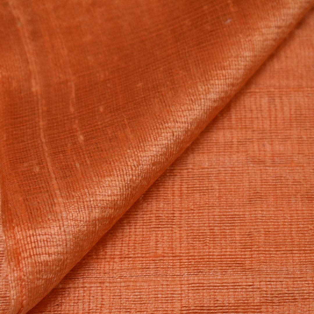 Esarfa-Sal din Matase Naturala Dupioni Raw Silk - Orange Safron -> Cod: Dupioni8 - esarfa sal din matase naturala dupioni raw silk