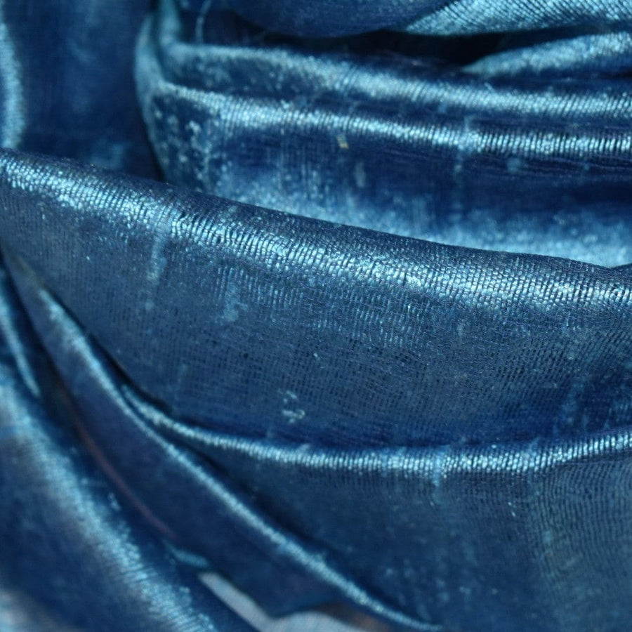 Esarfa-Sal din Matase Naturala Dupioni Raw Silk - Prussian Blue -> Cod: Dupion9 - esarfa sal din matase naturala dupioni raw silk