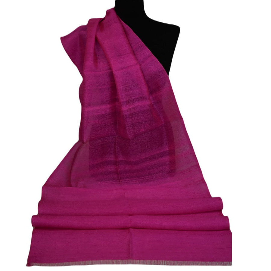 Esarfa-Sal din Matase Naturala Dupioni Raw Silk -Roze Magenta -> Cod: DupionSilk2 - esarfa sal din matase naturala dupioni raw silk