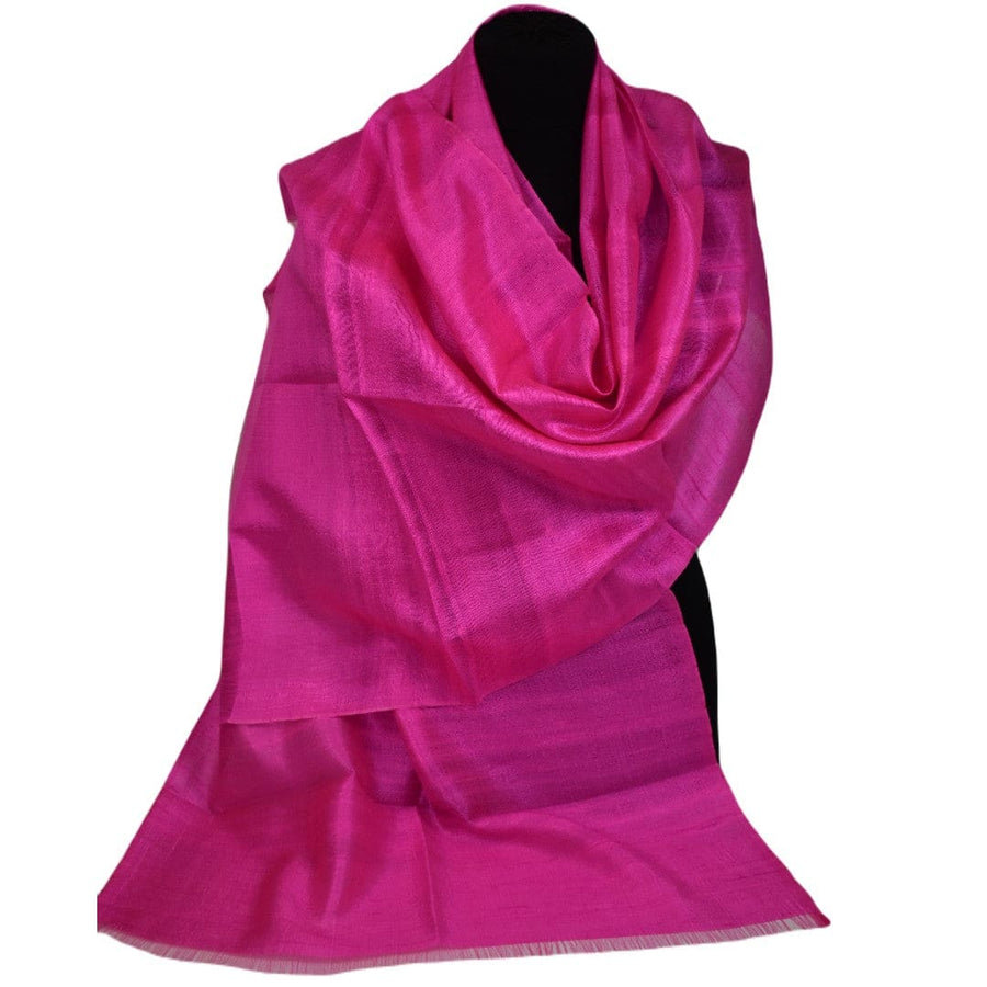 Esarfa-Sal din Matase Naturala Dupioni Raw Silk -Roze Magenta -> Cod: DupionSilk2 - esarfa sal din matase naturala dupioni raw silk