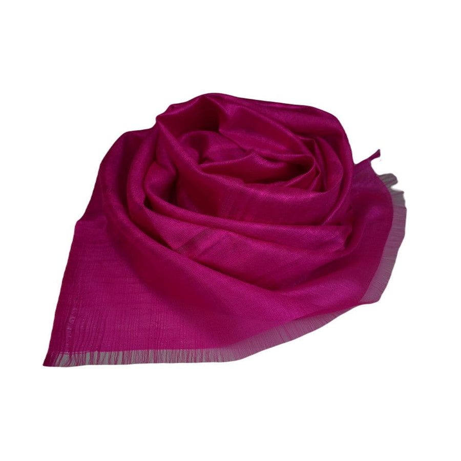 Esarfa-Sal din Matase Naturala Dupioni Raw Silk -Roze Magenta -> Cod: DupionSilk2 - esarfa sal din matase naturala dupioni raw silk