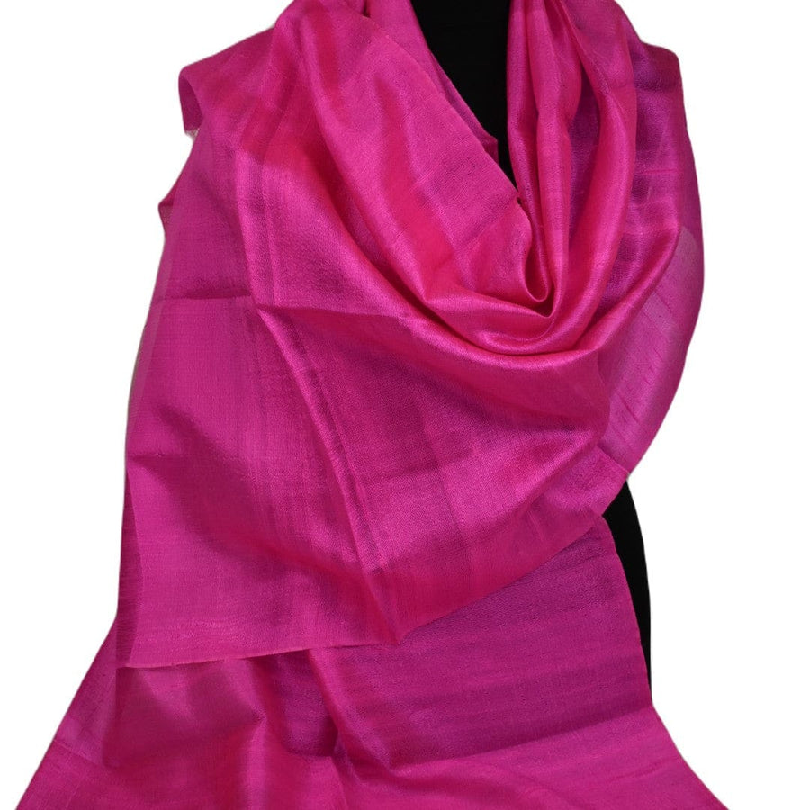 Esarfa-Sal din Matase Naturala Dupioni Raw Silk -Roze Magenta -> Cod: DupionSilk2 - esarfa sal din matase naturala dupioni raw silk