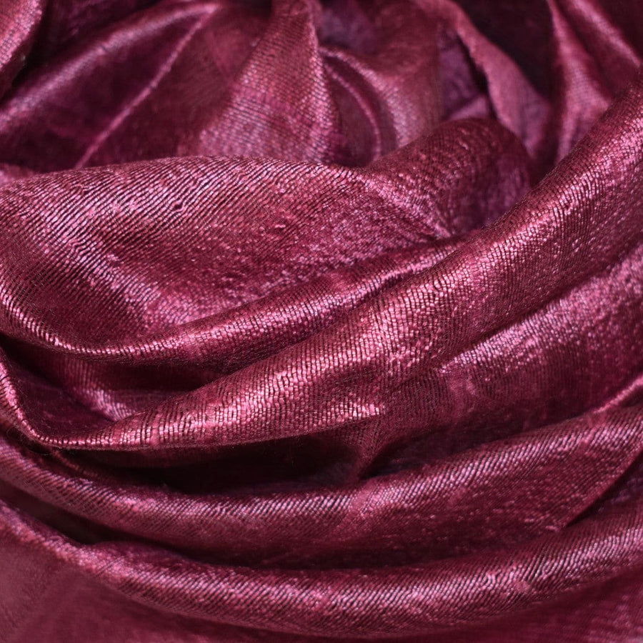 Esarfa-Sal din Matase Naturala Dupioni Raw Silk - Wine Magenta Shade -> Cod:Dupion1 - esarfa sal din matase naturala dupioni raw silk