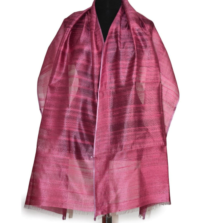 Esarfa-Sal din Matase Naturala Dupioni Raw Silk - Wine Magenta Shade -> Cod:Dupion6 - esarfa sal din matase naturala dupioni raw silk