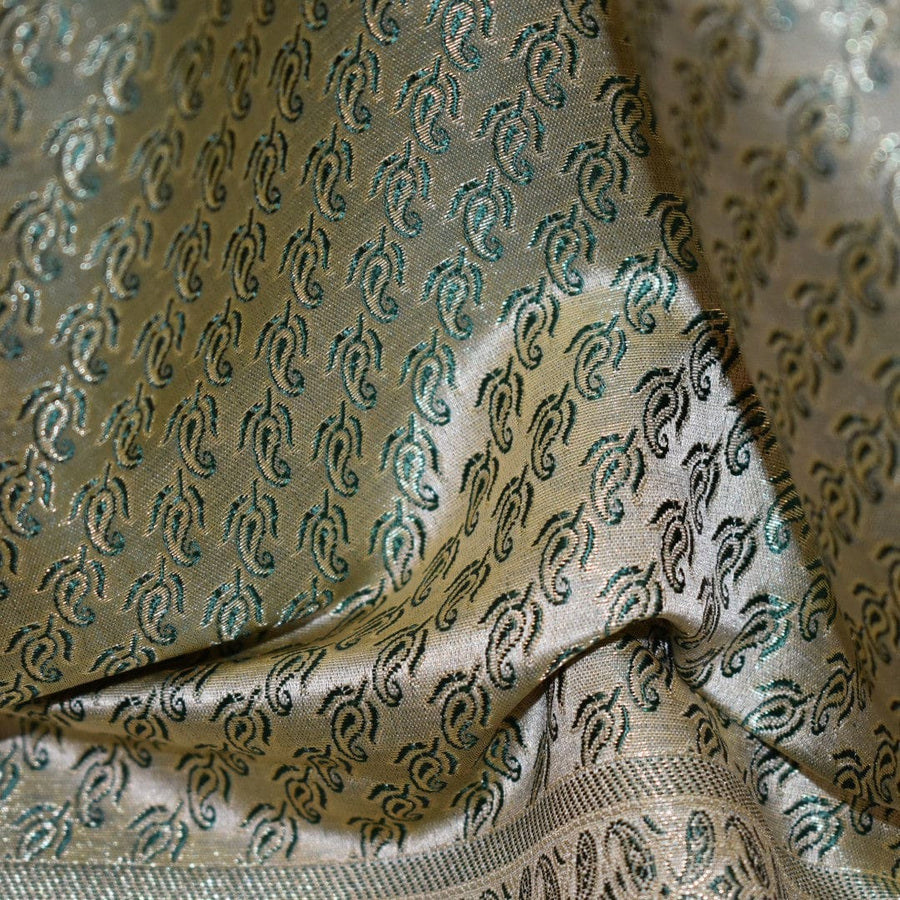 Esarfa-Sal - Handloom Banarasi Katan Silk Brocart /Mulberry Silk & Zari Border-> Brocart1 - esarfa Sal Banarasi Katan Silk Brocart