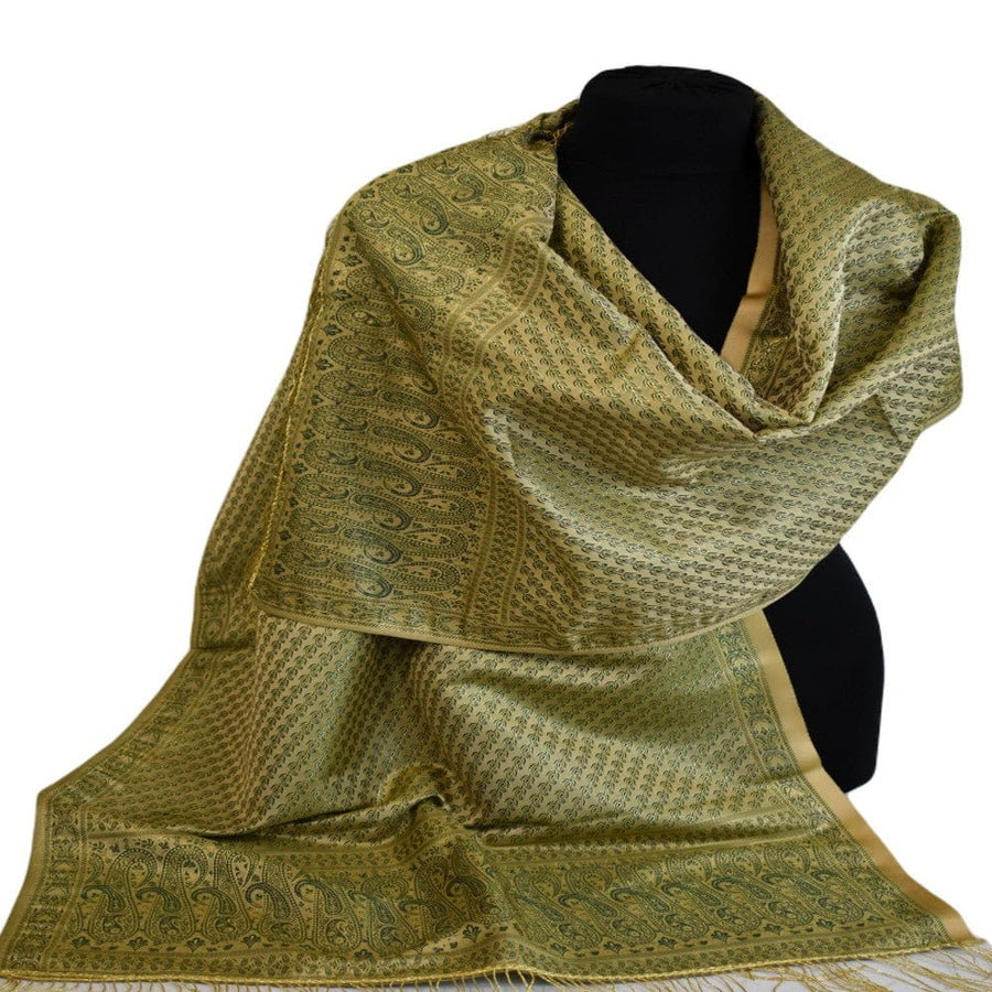 Esarfa-Sal - Handloom Banarasi Katan Silk Brocart /Mulberry Silk & Zari Border-> Brocart1 - esarfa Sal Banarasi Katan Silk Brocart