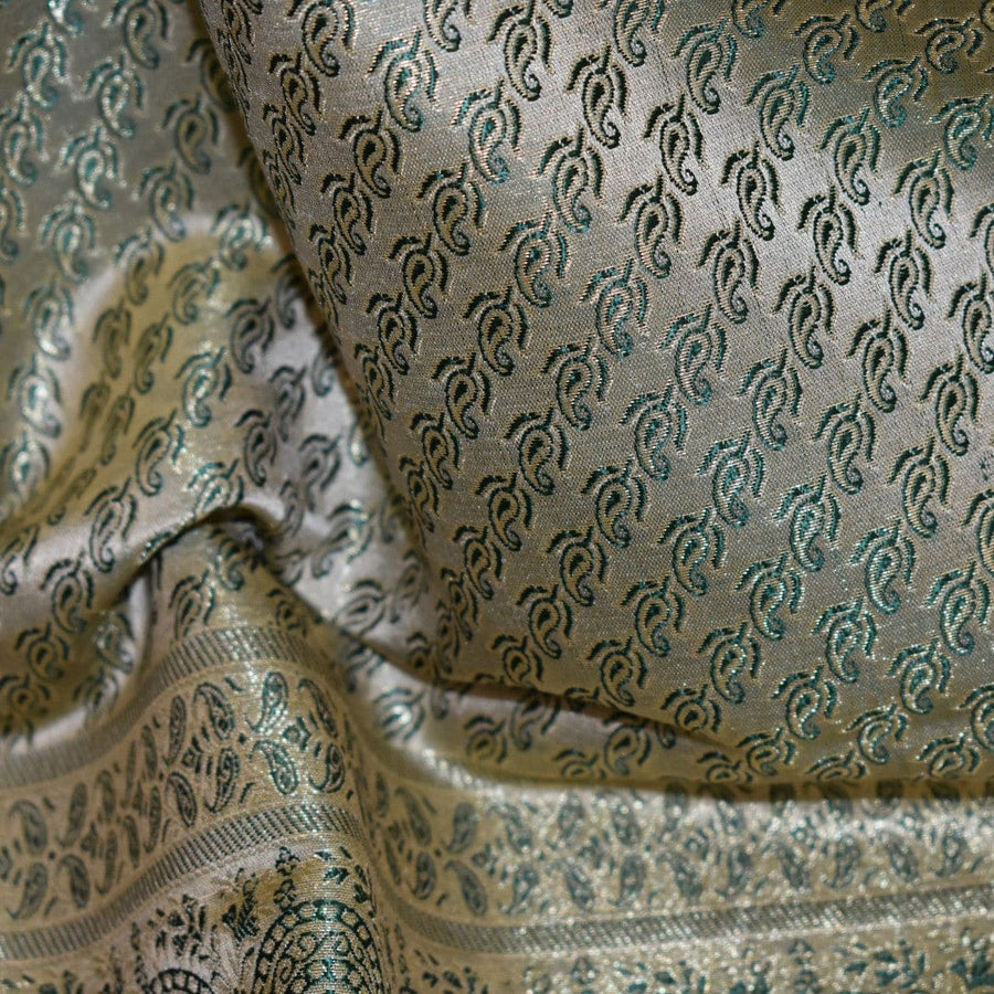 Esarfa-Sal - Handloom Banarasi Katan Silk Brocart /Mulberry Silk & Zari Border-> Brocart1 - esarfa Sal Banarasi Katan Silk Brocart