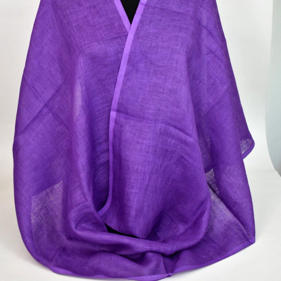 Esarfa-Sal tesuta manual din 100% IN (Linen 100% ) - Fresh Lavander -> Cod: Linen10 - esarfa din Linen (in)