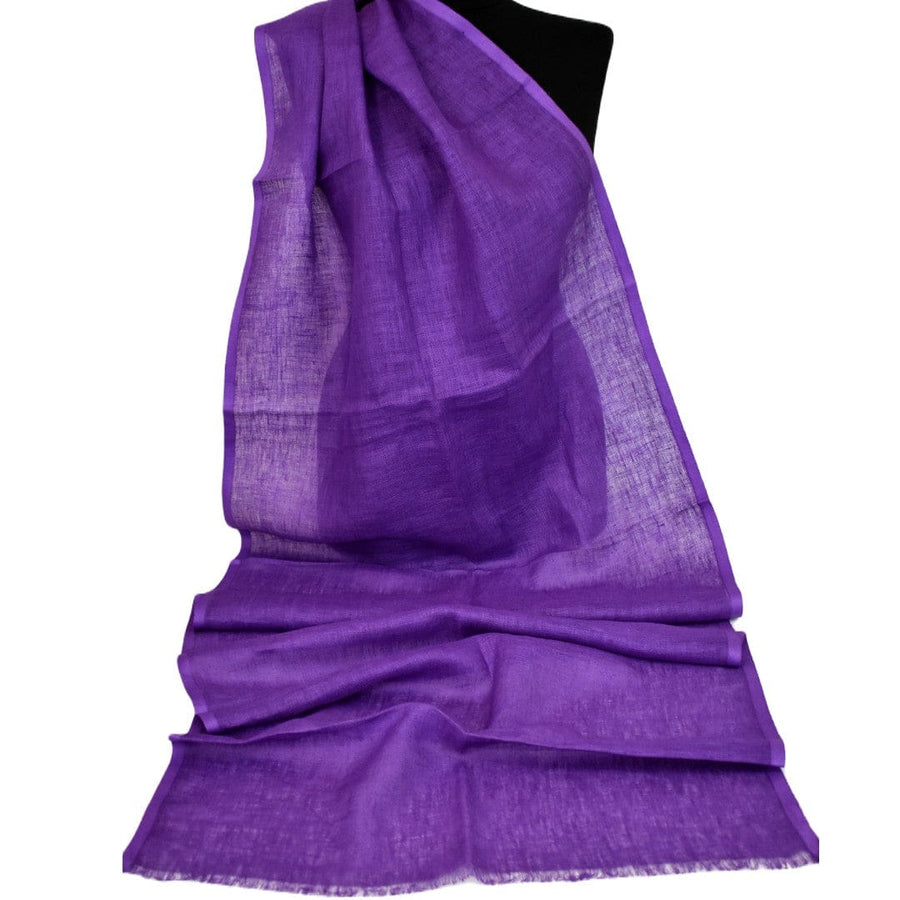 Esarfa-Sal tesuta manual din 100% IN (Linen 100% ) - Fresh Lavander -> Cod: Linen10 - esarfa din Linen (in)