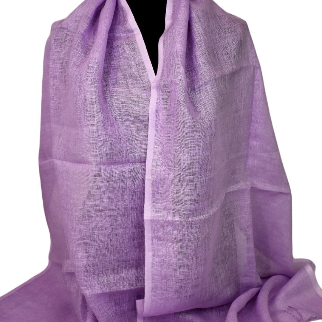 Esarfa-Sal tesuta manual din 100% IN (Linen 100% ) - Mov Lilac -> Cod: Linen5 - esarfa din Linen (in)