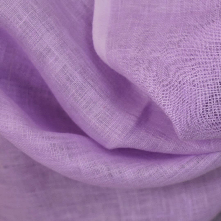 Esarfa-Sal tesuta manual din 100% IN (Linen 100% ) - Mov Lilac cu franjuri -> Cod: Linen7 - esarfa din Linen (in)