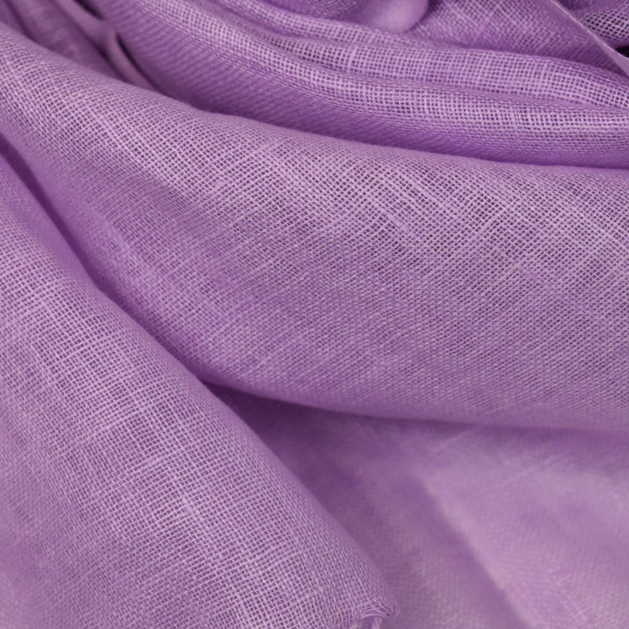 Esarfa-Sal tesuta manual din 100% IN (Linen 100% ) - Mov Lilac cu franjuri -> Cod: Linen7 - esarfa din Linen (in)