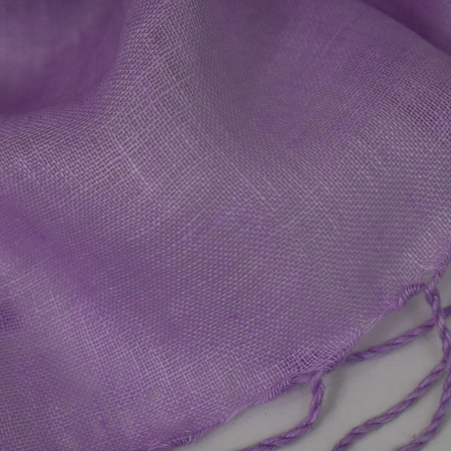 Esarfa-Sal tesuta manual din 100% IN (Linen 100% ) - Mov Lilac cu franjuri -> Cod: Linen7 - esarfa din Linen (in)