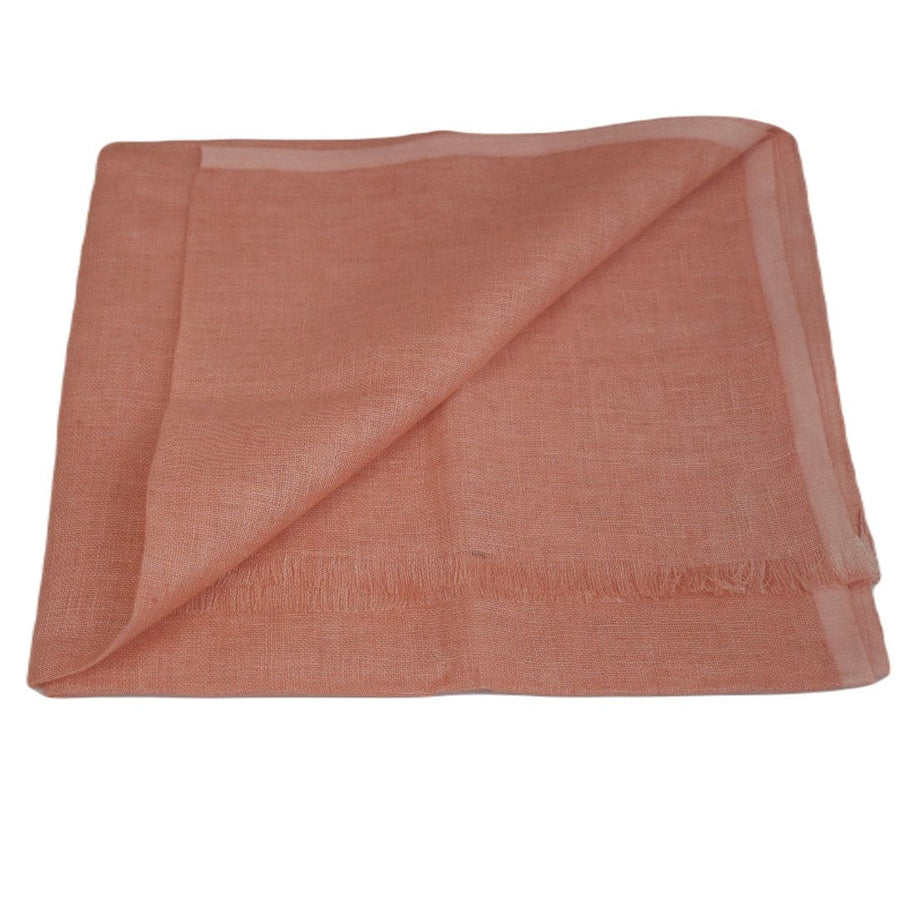 Esarfa-Sal tesuta manual din 100% IN (Linen 100% ) - Peach Salmon -> Cod: Linen21 - esarfa din Linen (in)