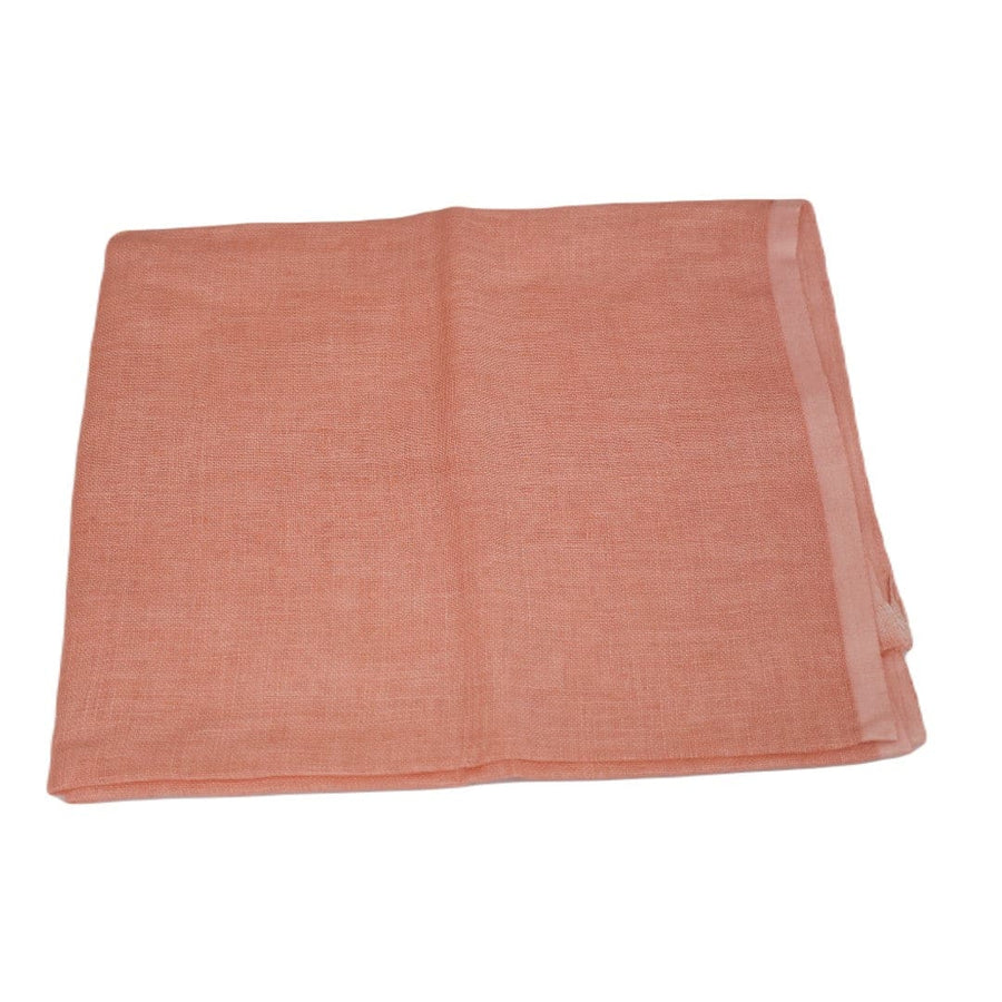 Esarfa-Sal tesuta manual din 100% IN (Linen 100% ) - Peach Salmon -> Cod: Linen21 - esarfa din Linen (in)