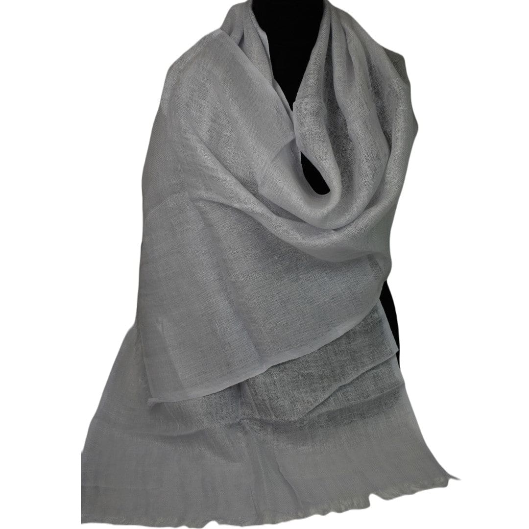 Esarfa-Sal tesuta manual din 100% IN (Linen 100% ) - Steel Gray-> Cod: IN22 - esarfa din Linen (in)