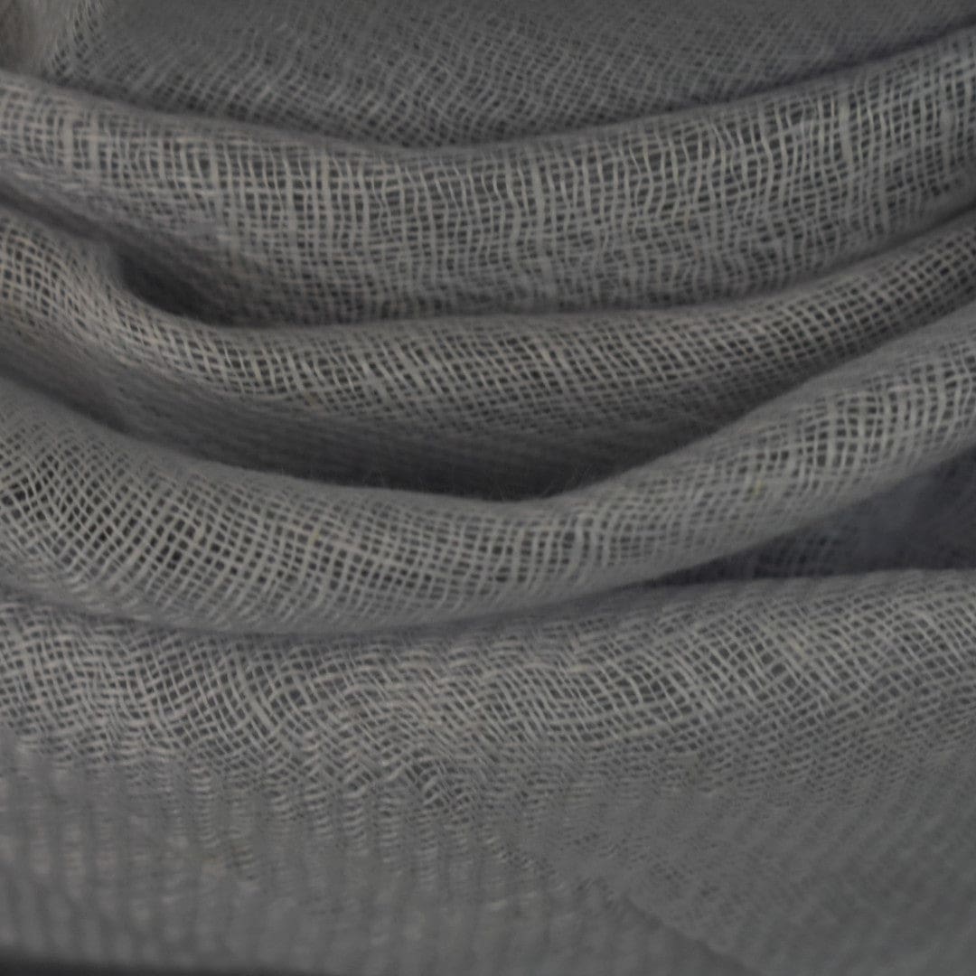 Esarfa-Sal tesuta manual din 100% IN (Linen 100% ) - Steel Gray-> Cod: IN22 - esarfa din Linen (in)