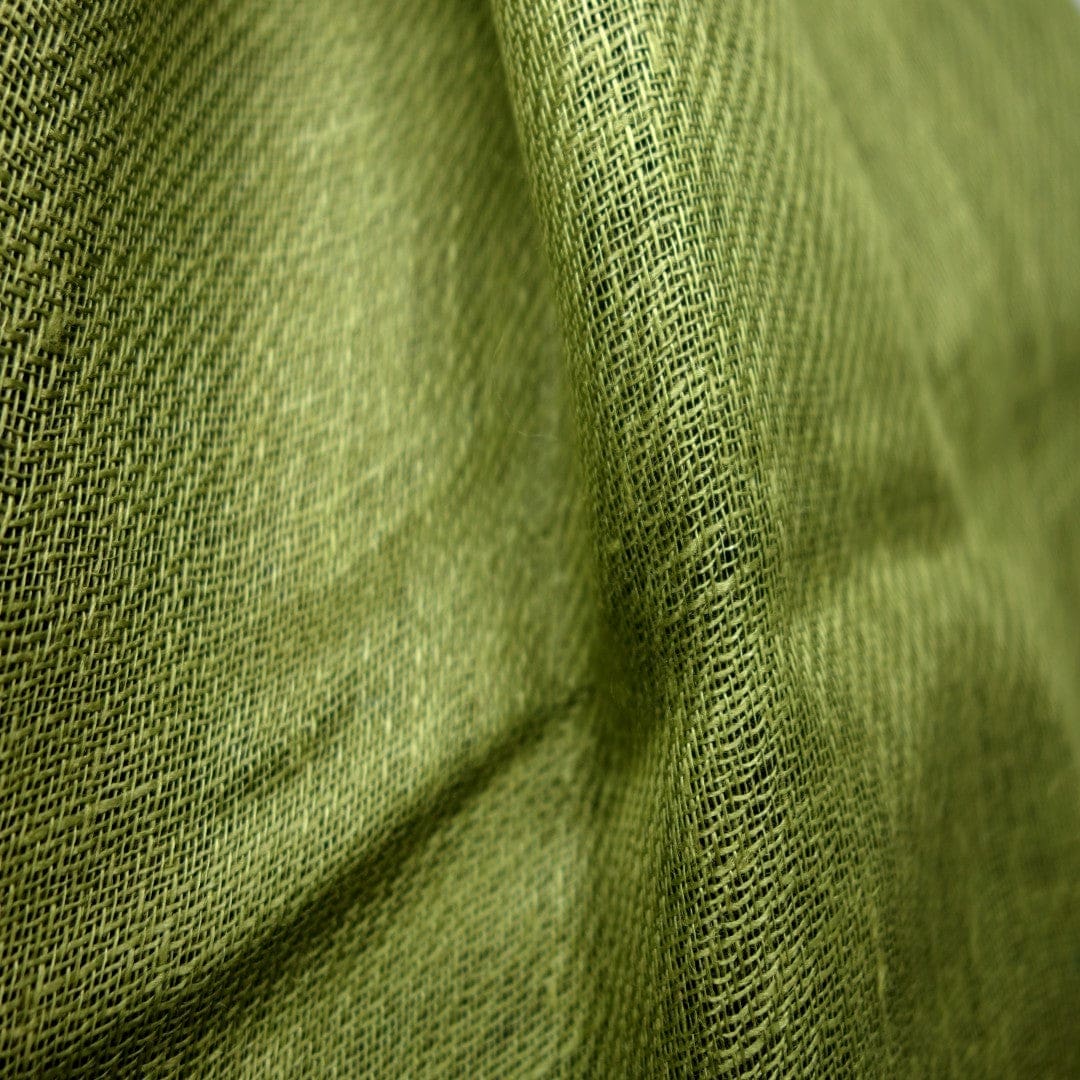 Esarfa-Sal tesuta manual din 100% IN (Linen 100%) - Leek Green ->LIN5 - esarfa din Linen (in)