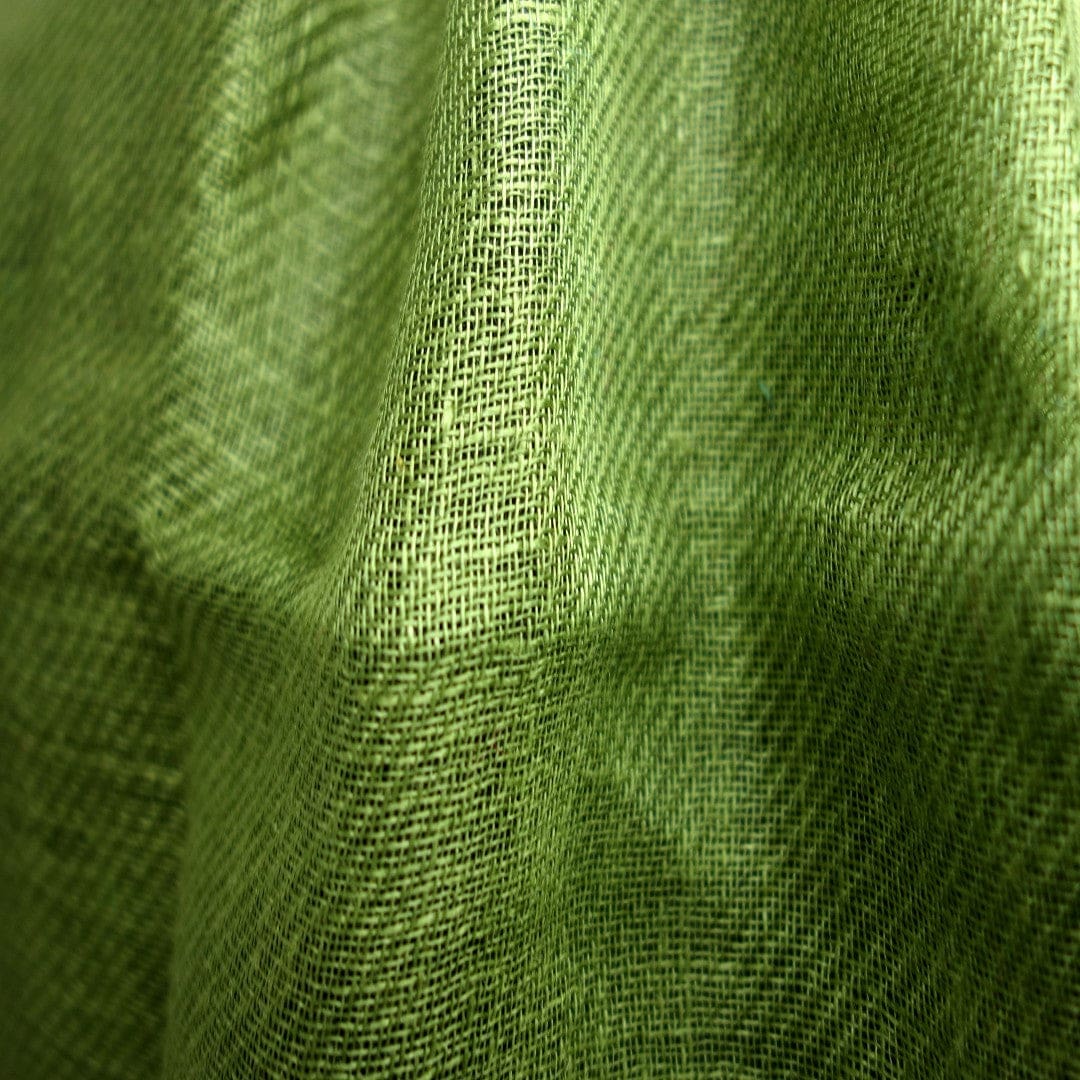 Esarfa-Sal tesuta manual din 100% IN (Linen 100%) - Leek Green ->LIN5 - esarfa din Linen (in)