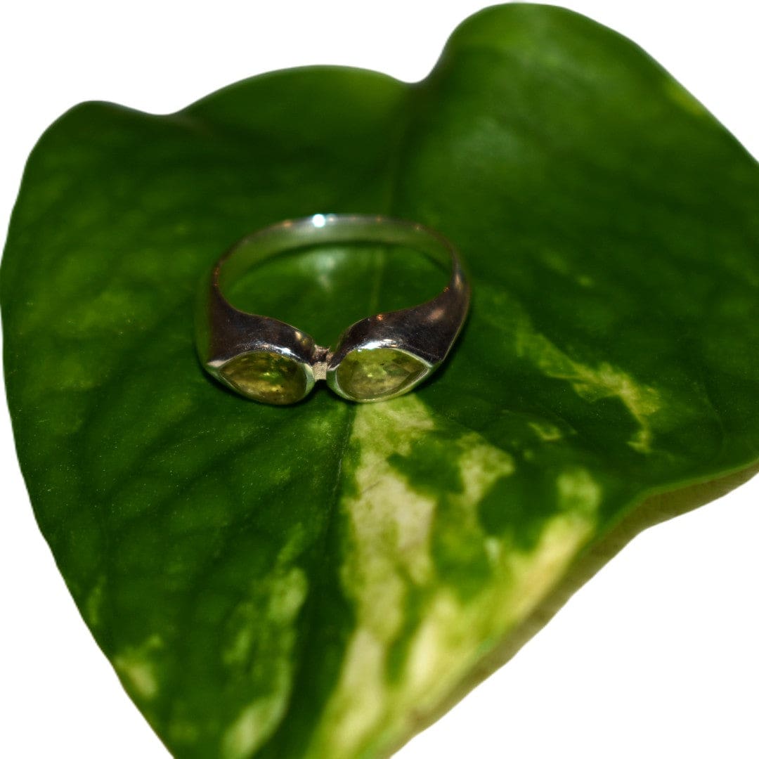 Inel din Argint cu Pietre Semipretioase Naturale de Peridot - Code: PureSilver22 (Marime: 8.5) - inel argint