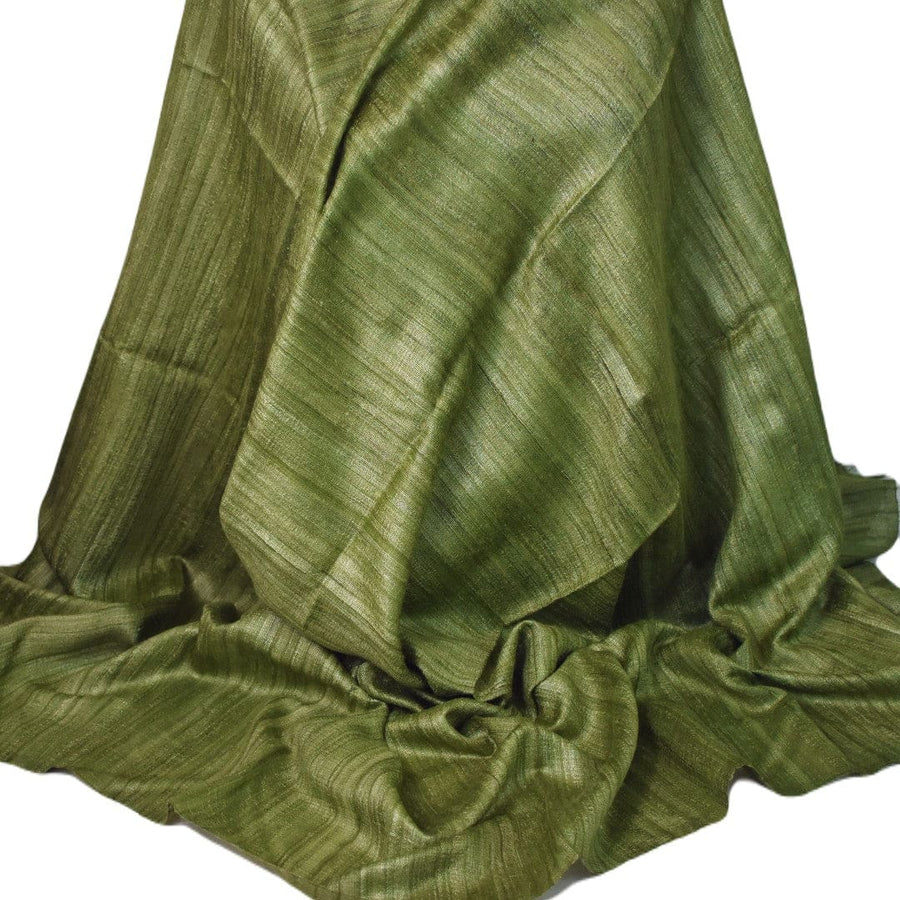 Sal tesut manual din 100% Matase Naturala Organica - Ghicha Tassar/Tussar Silk - Lime Green -> Cod:GhichaApril1 - sal matase naturala