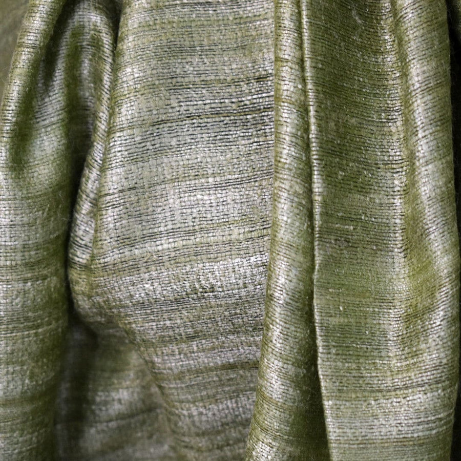 Sal tesut manual din 100% Matase Naturala Organica - Ghicha Tassar/Tussar Silk - Lime Green -> Cod:GhichaApril1 - sal matase naturala