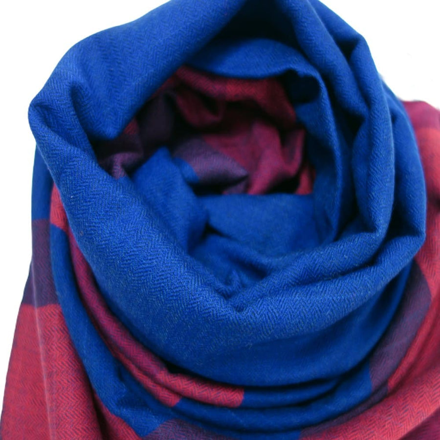 Sal Unisex confectionat din 100% Lana (Yak & Merino) ->Prussian Blue -> Cod: KYM20