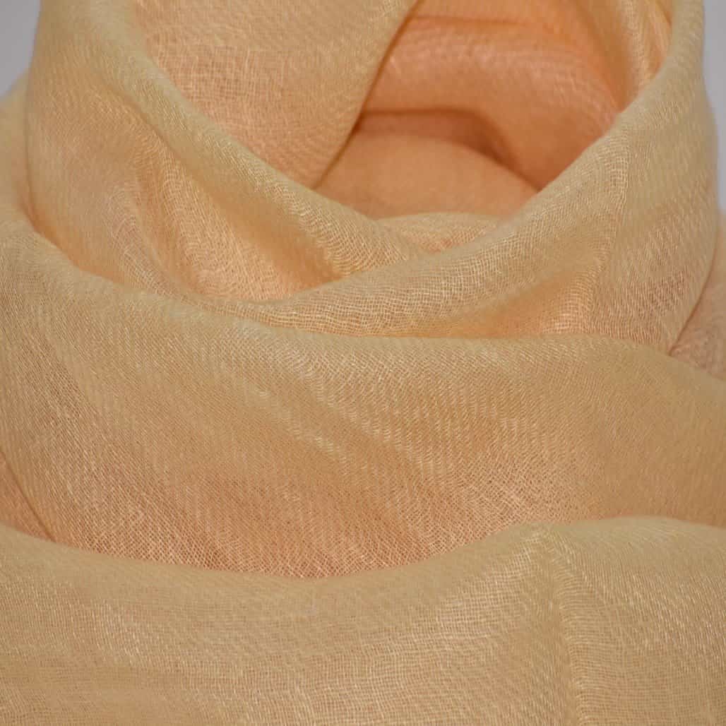 Esarfa-Sal tesuta manual din 100% IN (Linen 100%) - Powder Yellow -> Cod: IN27 - saluri din in